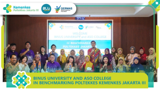 Binus university dan aso college jepang in benchmarking poltekeks kemenkes jakarta iii