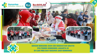 Poltekkes Kemenkes Jakarta 3 Suguhkan Energi Positif lewat Senam dan Cek Kesehatan Gratis di CFD Kuningan