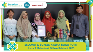 Mahasiswi d3 tlm poltekkes kemenkes jakarta iii, keisha naila putri, raih juara 3 mahasiswi pilihan…