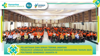 Serah terima jabatan dan pelantikan pengurus organisasi kemahasiswaan poltekkes kemenkes jakarta iii