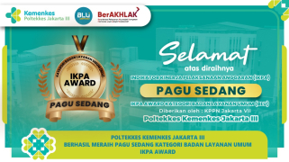 Poltekkes Kemenkes Jakarta III Raih IKPA Award Kategori Pagu Sedang dari KPPN Jakarta VII