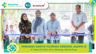 Peresmian gedung baru kampus internasional poltekkes kemenkes jakarta iii di menteng, jakarta pusat